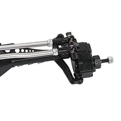 1/10 RC Car Aluminum Alloy Front Portal Axle Assemble for Capra 1.9 UTB AXI03004 RC Crawler Upgrades (Black) - color: Black