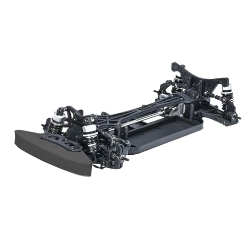 1/10 Scale 4X4 On-Road Rolling Chassis Frame Kit - Hobby Grade RC Car Chassis for Adults, DIY Customizable RC Car Frame (Electric Parts Not Included)