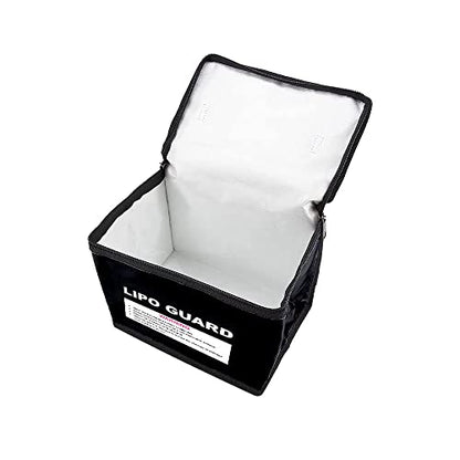 CNHL Fireproof Lipo Safe Bag Explosionproof Large Double Zipper Storage | Keeps multiple packs neatly organized, secures lipo charging bag use indoors, and offers easy outdoor portability.