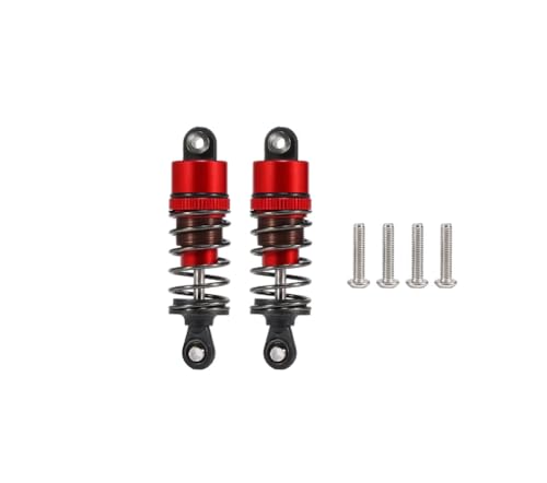 1/10 RC Oil Leakproof Shocks,2Pcs Adjustable Oil Filled Shocks 52mm-120mm for 1/10 RC Buggy Truggy On Road Touring Drift Cars Monster Trucks Upgrade Parts (2PCS 62mm Red) - color: 2PCS 62mm Red
