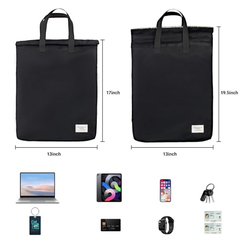 Faraday Bag for Electronics, 19.5X13inch, Anti‑Tracking | Anti-Tracking Faraday Cage with Handle EMP Protection Bag for Laptops Tablets Phones Car Keys - size: 19.5X13inch