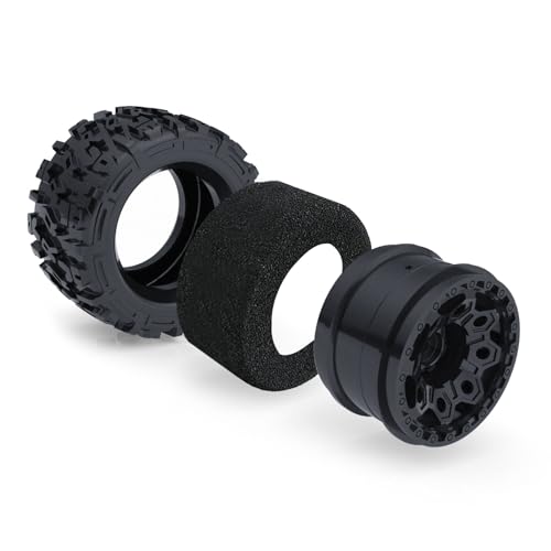 2Pack Surpass Hobby 2.68" Wheel Tires Set Swamp Claw Mud Terrain Tires 68 * 125mm for 1/8 1/10 RC Crawler Car - color: Zimu, size: 2 Pack