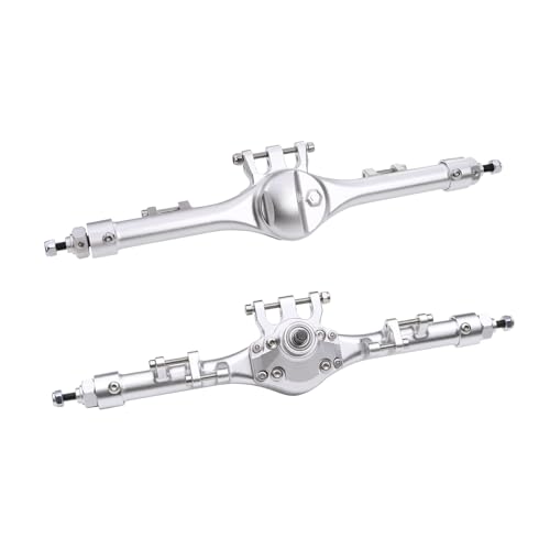 F10T Aluminum Front Rear Straight Axle Complete for 1/10 RC Crawler Axial SCX10 II Vanquish VS4-10 Phoenix F10T Upgrade Parts (Silver Set) - color: Silver Set
