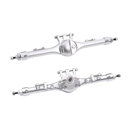 F10T Aluminum Front Rear Straight Axle Complete for 1/10 RC Crawler Axial SCX10 II Vanquish VS4-10 Phoenix F10T Upgrade Parts (Silver Set) - color: Silver Set