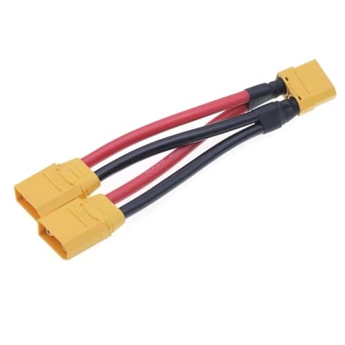 Rc Upgrades Parts For Motor For XT90 ParallelConnector Male/Female Cable Dual Extension Y Splitter 3-Way 10AWG Silicone Wire(XT90 1F to 2M 10CM) - size: XT90 1F to 2M 10CM