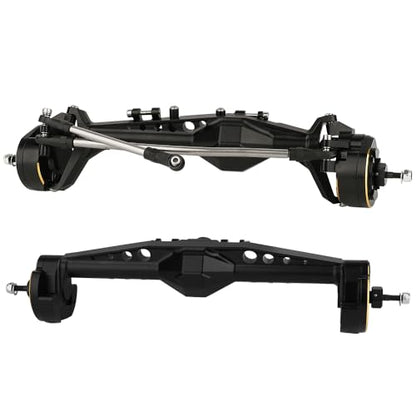 CNC Aluminum Front Rear Offset Portal Axle with Brass Counterweight for 1/10 RC Crawler Axial Capra 1.9 UTB AXI03004 AXI03000T1 T2 Buggy F9 Upgrades Part