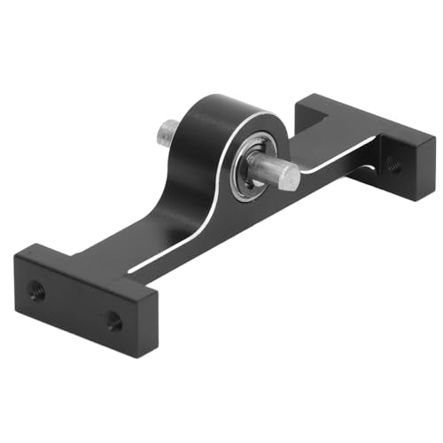 Aluminum Alloy 70mm Transfer Case Transmission Gearbox with 5mm Steel D Shaped Shaft for 1/10 RC Crawler Upgrade Parts Black (Black) - color: Black