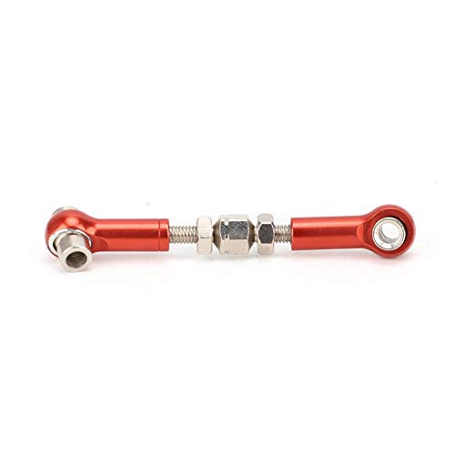 RC Tie Rod Set, Adjustable 6PCS Servo Linkage 47mm for 1/12 1/10 Scale Drift Car Truck Parts(Red)