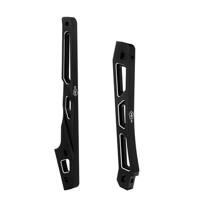 Alloy Front Rear Chassis Brace ARA320754 ARA320756 for Arrma 1/8 Kraton 6S EXB AVC 4X4 RTR V6 Series Upgrade Parts Black - color: Black
