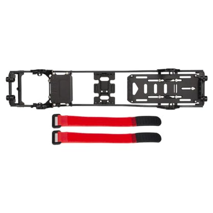 1/10 RC Crawler Carbon Fiber Girder 4.3mm CNC Metal Car Chassis Frame Body Kit for Axial SCX10 II Rock Off Road Truck Upgrade Parts (Black) - color: Black