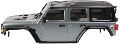 6.10inch/155mm Wheelbase Shell ABS Hardtop Body Kit Replacement Part for TRX4M Bronco Defender AX8560 1/18 RC Crawler Chassis (Silver Gray) - color: Silver Gray
