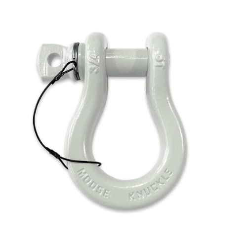 B'oh Spin Pin 3/4” Recovery Shackle | 10,000 lbs Capacity - High-Strength Carbon Steel with 7/8" Pin Recovery Gear Towing Accessories - Pin Style : Screw, Pure White - color: Pure White