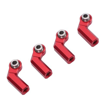 FILFEEL Metal Ball, 7.0mm, M4 Curved CW 7mm Ball Joint Set for 1/10 Model Car, Alloy RC Link Rod End with Accuracy, Wear Resistant and Erosion Resistant, Tight Connection, Easy - color: Red
