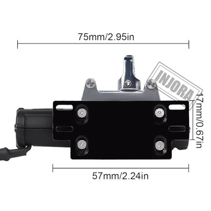 INJORA Metal Automatic Winch Wireless Remote Controller System for 1:10 RC Crawler Car Axial SCX10 90046 TRX4 Redcat (Black) - color: Black