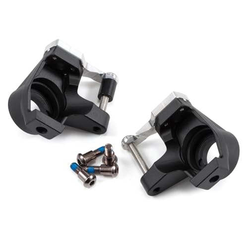 Aluminum Steering Knuckles Black Clear Anodized for Axial SCX10 II AR44 Vanquish HD44 D44 VS4-10 Rockjock F9 F10T Straight Axle (Black) - color: Black