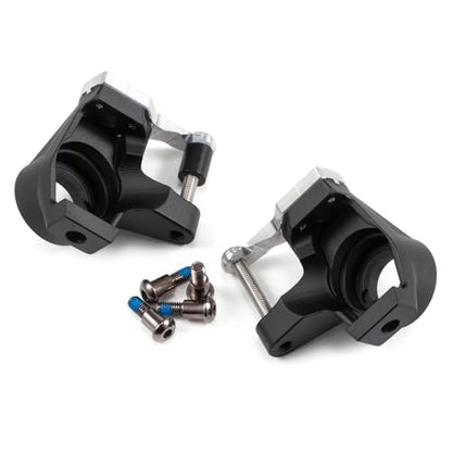 Aluminum SCX10 II Steering Knuckles Set with Kingpin Shoulder Screws, Black | Works with Axial AR44 Vanquish HD44 D44 VS4-10 Rockjock F9 F10T Straight Axles - color: Black