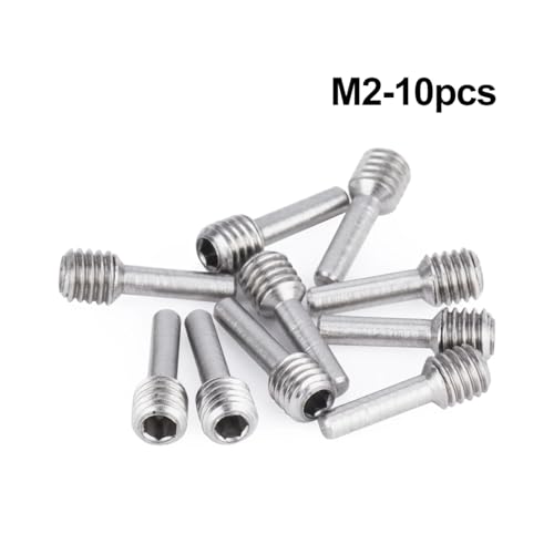 RC Models Parts For Axial For SCX10 1/10 10Pcs M2 M3 M4 Front/Rear Bumper Driveshafts Pin Screws Middle Axle For Bolt Set Screw RC Crawler Car Models(M2) - size: M2