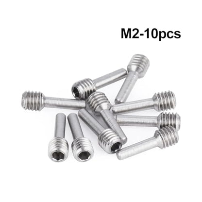 RC Models Parts For Axial For SCX10 1/10 10Pcs M2 M3 M4 Front/Rear Bumper Driveshafts Pin Screws Middle Axle For Bolt Set Screw RC Crawler Car Models(M2) - size: M2