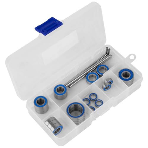 Steel Bearing Kit & Bearing Screw Kit Upgrades Part for 1/8 Kraton/Outcast/Typhon/Notorious/Talion/Senton 6s BLX,1/7 Fireteam/Mojave 6S BLX,RC Bearing Kit Rubber Seals Hops Up,Navy Blue - color: Navy Blue - (22 Pcs)