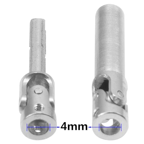 2Pcs Vgoohobby 2mm 3mm 4mm Metal RC Drive Shaft CVD Driveshaft Compatible with WLtoys Axial MN Model WPL Tamiya 1/24 1/18 1/16 1/14 1/12 RC Military Crawler Car Tractor Truck (50-65mm 4-4) - color: 50-65mm 4-4
