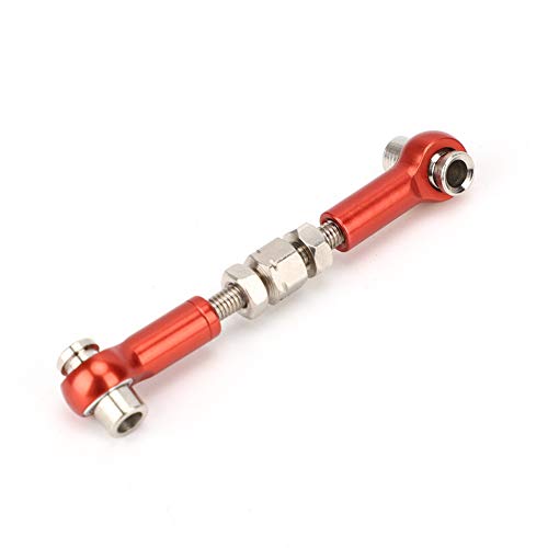 6 Pcs Adjustable Servo Links Tie Rod Set High Precision Aluminum Alloy RC Car Accessories for 1/10 1/12 Buggy Touring Drift Cars Red Purple Black Dark Blue Light Blue (Red) - color: Red