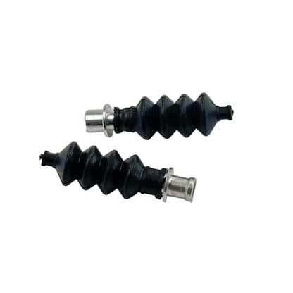 2PCS RC Boat Pushrod Waterproof Rubber Bellow Radio Box Seals Pushrod Linkage Tie Rod Seals with Aluminium Mount Base for RC Boat DIY Model Ship Building Parts (Style 2) - style: Style 2