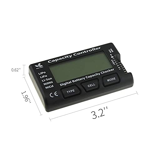 SoloGood RC Digital Battery Capacity Checker Tester Cellmeter 7 RC Battery Voltage Tester for LiPo/Li-ion/Nicd/NiMH Cell Meter Battery Checker Tester