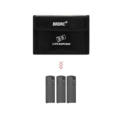 Lipo Battery Safety Bag - Flame Retardant & Explosion Proof Battery Storage Protective Case for DJI Air 3/3s/Mavic 3/3 Classic/3 Cine (3 Batteries)