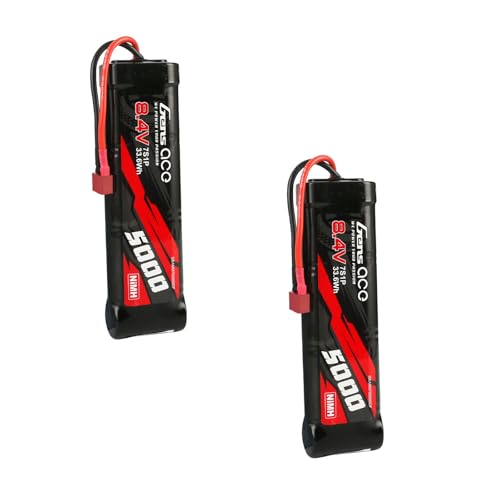 Gens ace 8.4V 5000mAh Ni-MH Battery Flat Style with T Plug(2Pcs) - size: 2Pcs