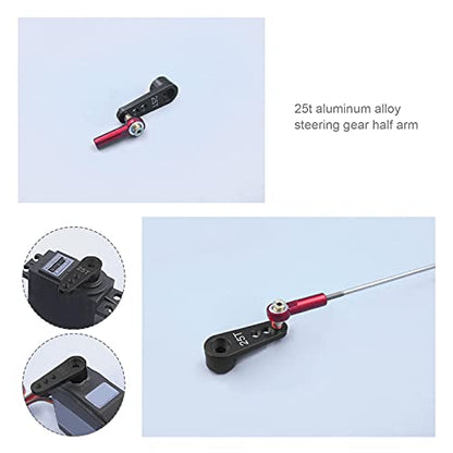2X RC 25T Steering Servo Horn Arm 28mm Long 3 Holes M3 Thread for Remote Control Car Models 12mm 16mm 18mm Titanium Colour