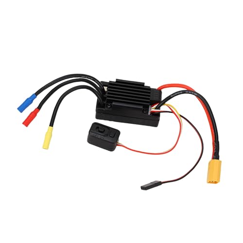 Brushless ESC, 35A with Proportional Brake 4 Level Force 8 Level Drag Brake 9 Step Acceleration RC ESC Brushless Motor Speed Controller with 5.85V 3A BEC