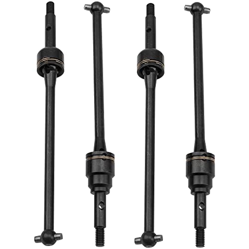 2Pairs Vgoohobby Steel Front Rear Drive Shaft CVD Driveshaft Compatible with 1/10 Traxxas Slash Rustler Stampede Hoss VXL 4X4 2WD RC Car
