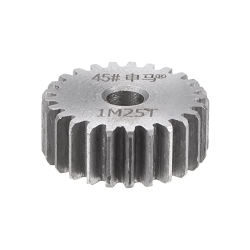 HARFINGTON Straight Spur Gear 6mm Bore 25T Mod-1 Hardened 45# Steel Spur Diff Differential Motor Gear RC Car Replacement Parts - style: 25T