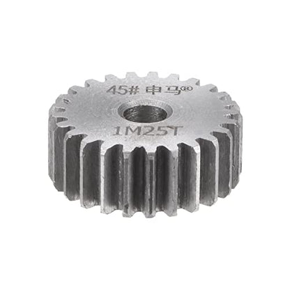 HARFINGTON Straight Spur Gear 6mm Bore 25T Mod-1 Hardened 45# Steel Spur Diff Differential Motor Gear RC Car Replacement Parts - style: 25T