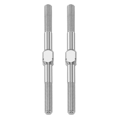 RCHUBAM 2PCS RC Turnbuckles Camber M3 Link Rod for 1/10 TRX-4 Slash 4X4 | 1 Pairs 14mm-50mm Suspension Rod,Alloy Steering Linkage Tie Rods - style: 42mm