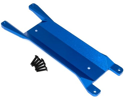 Chassis Brace Plate Compatible with 1/16 Traxxas Mini Maxx Upgrade Monster Truck Rc Car Aluminum Alloy Part Replace(Blue) - color: Blue