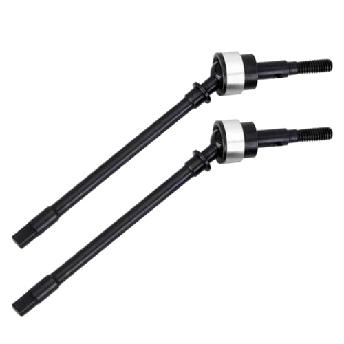 2PCS Steel Front Rear Axle Drive Shaft Dogbone Parts Compatible with 1 10 Scale RC Crawler Car Upgrade Spare Replacement(Silver Front) - color: Silver Front