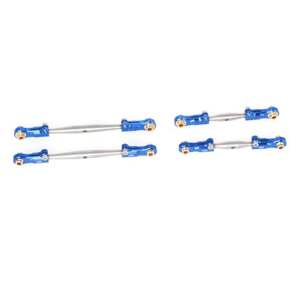 LCX Racing 1/10 RC Crawler Car Stainless Steel Suspension Front Steering Link Set Rear Link Set 4pcs for RC Truck Arrma Fury, Upgrades Parts Accessories (Blue) - color: Blue