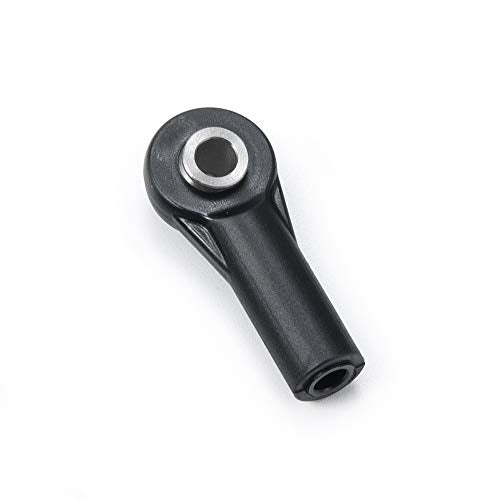10Pcs M3 Plastic Bent Rod Ends,Black M3 Crawler Width Balls Ends for Axial D90 SCX10 RC Car (Black B) - color: Black B