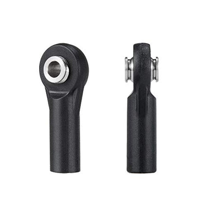 10Pcs M3 Plastic Bent Rod Ends,Black M3 Crawler Width Balls Ends for Axial D90 SCX10 RC Car (Black B) - color: Black B