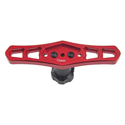 Share Goo 17mm Wheel Hex Wrench & 12mm to 17mm Wheel Hex Drive Hub Adapter 15mm Offset Extension Compatible with Tamiya Axial RC4WD Traxxas Redcat 1/10 RC Car Buggy Truck (Red) - color: Red