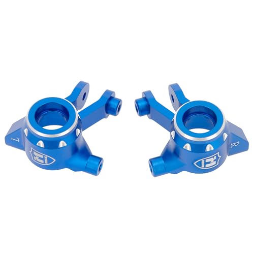 MEUS Racing Aluminum Steering Knuckles C-Hub Stub Axle Carrier Kit for Traxxas 1/16 Mini Maxx Upgrade Parts #10736,10752(Blue) - color: Blue