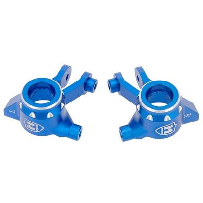 MEUS Racing Aluminum Steering Knuckles C-Hub Stub Axle Carrier Kit for Traxxas 1/16 Mini Maxx Upgrade Parts #10736,10752(Blue) - color: Blue