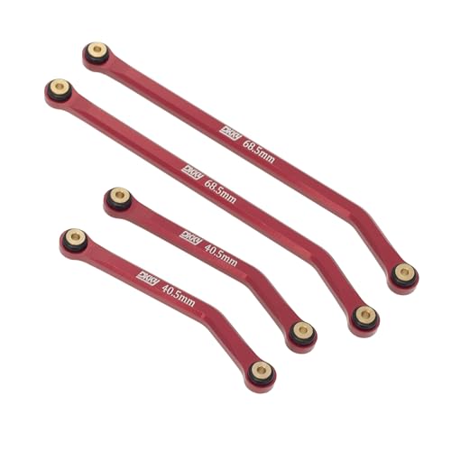 DKKY CNC Aluminum High Clearance for 1/24 RC Crawler LWB 133.5mm Axial SCX24 AXI90081 Deadbolt AXI00004 B17 Upgrades (Red) - color: Red