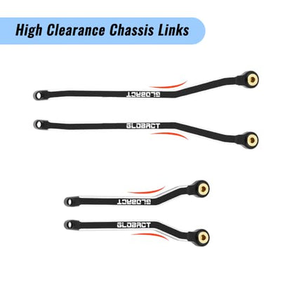 GLOBACT Aluminium Chassis Link Set for 1/18 Furitek FX118 Hobby Plus CR18P | High Clearance
