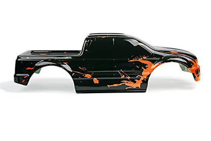 SummitLink Custom Body Compatible for T/E Maxx Shell Cover E-Maxx 1/10 Scale RC Car (Truck not Included) (Muddy Orange Over Black) - style: Muddy Orange Over Black