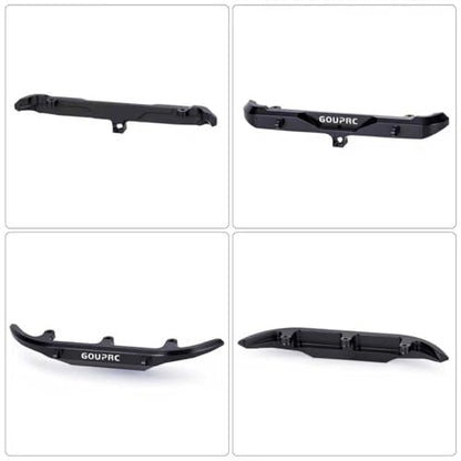 GOUPRC Aluminum Alloy RC Front & Rear Bumper for Axial SCX30 Bronco C10 1/30 RC Crawler Car Upgrade Replacement Parts - color: Black