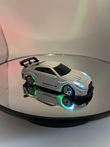 Mini RC Drift Car 1:64 Scale, Remote Control Car with LED Lights & 2-Speed Modes, Upgraded 2.4G Wireless Radio Remote Control for Multi-Users Fast (Matte Gray) - color: Matte Gray