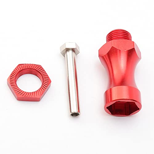 4pcs Aluminum 12mm to 17mm Wheel Hex Hub Conversion Adapter for 1/10 RC Buggy SCT Monster Truck Traxxas Redcat Arrma Upgrade Parts, Red - color: Red