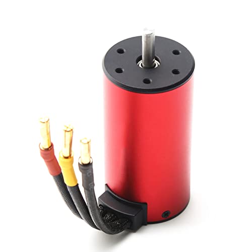 HUIOP RC car Motor, S3670 2150KV Brushless Motor Sensorless Waterproof Motor and 120A Brushless ESC T Plug Programming Card Replacement for HSP HPI 1/8 RC Car Truck